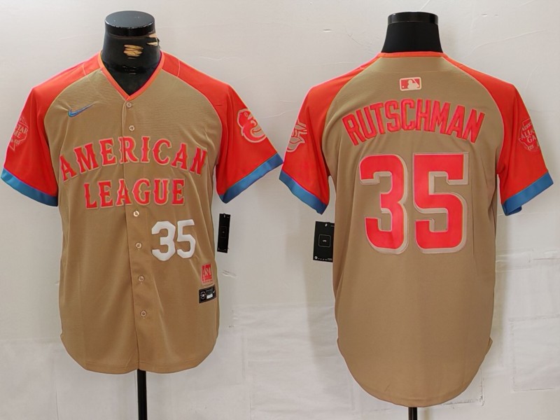 Men Baltimore Orioles #35 Rutschman Orange All star 2024 Nike MLB Jersey style 4->baltimore orioles->MLB Jersey